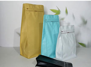 Bolsa de Papel Kraft para <span class=keywords><strong>Café</strong></span> con Fondo Cuadrado y Válvula, Color <span class=keywords><strong>Café</strong></span>, para Envasado de Alimentos - Product Image 2