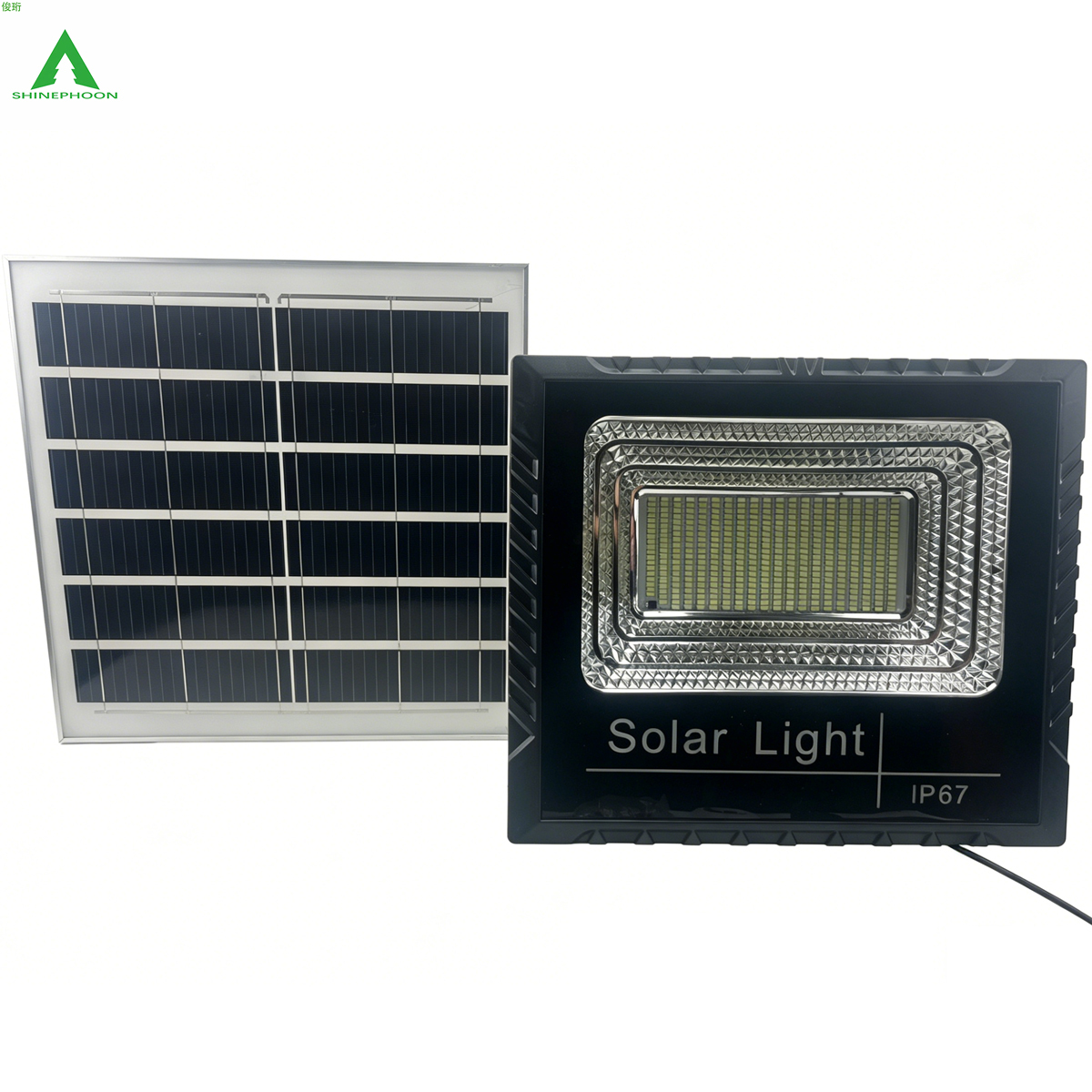 Solar Powered Plastic LED Floodlights Outdoor Road Use Automatic Dark Activated Super Bright IP65