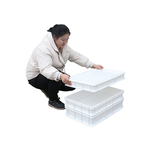 Hộp đựng bột bánh mì hình chữ nhật, chất liệu nhựa trắng, có thể xếp chồng, rửa máy được, bền, chống thấm, dùng để đựng bột bánh pizza - Product Image 4