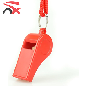 Toptan özel plastik spor antrenör düdük net ses islık referans düdük kordon ve anahtarlık halkaları ile - Product Image 6