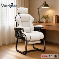 Chaise de bureau ergonomique certifiée, siège de travail conforme aux normes CE EN1335 et BIFMA, tissu réglable, pivotant et inclinable