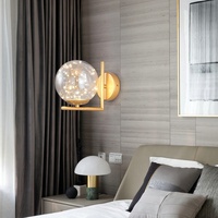 Lampe murale LED en fer, design moderne, éclairage étoilé, intensité réglable, pour la maison, le bureau, la chambre de luxe, le bar, le salon