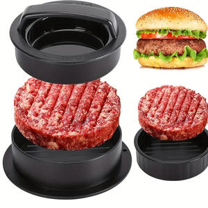 Wholesale Plastic Eco-Friendly Hamburger Press Meat Pie Stuffed <b>Burger</b> Mold Maker Baking Paper Liners Patty Pastry Tools BBQ - Product Image 1