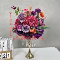Centro de Mesa de Flores de Seda Personalizado para Boda, Bola de Flores, Arreglo Floral para Boda, Centros de Mesa, Bola de Flores Artificiales