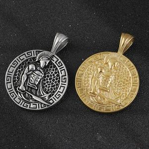 Collier Pendentif Croissant en Acier Inoxydable Style Viking Nordique Slavique Antique pour Vente en Gros - Product Image 4