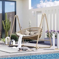 Nouvelle balançoire Patio balançoire oeuf chaise avec auvent jardin ensemble balcon piscine meubles mobilier d'extérieur