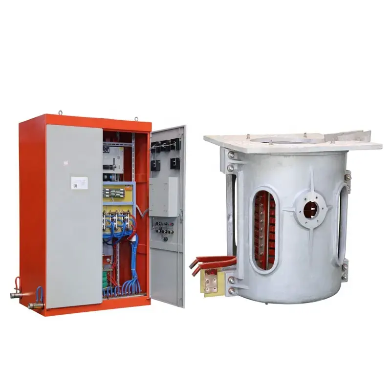 Iron forging furnace Medium frequency power supply heating scrap metal induction melting furnace for steel iron foundry