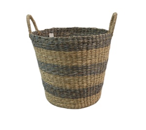 Wholesale Hand-<b>Woven</b> Natural Seagrass and Water Hyacinth Laundry <b>Basket</b> Home Decor Storage <b>Basket</b> From Vietnam - Product Image 1