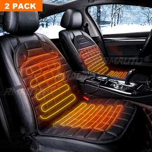 1 paire de coussins chauffants universels pour siège de voiture 12V, housses de siège chauffantes 30W-38W, 45-65 degrés, coussin chauffant réglable pour voiture - Product Image 1