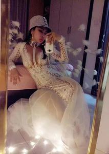 Robe de créateur Maxi pour femme, manches longues, élégantes, blanches, avec strass, pour les soirées en <span class=keywords><strong>club</strong></span>, les spectacles de danse Drag <span class=keywords><strong>Queen</strong></span> Stage - Product Image 6