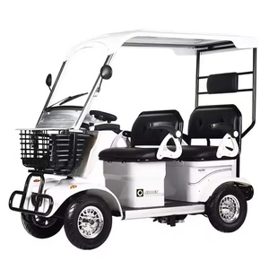 Autobús Turístico de Cuatro Plazas y Cuatro Ruedas Hecho en China con Techo, Carro de Golf Eléctrico de Cuatro Ruedas - Product Image 1