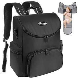 Sac à langer personnalisé pour maman, sac de voyage en cuir végétalien, sac à dos portable pour bébé avec matelas à langer pour femmes, fabriqué en polyester - Product Image 6