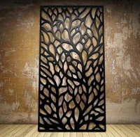 Panneaux décoratifs en aluminium découpés au laser pour clôture de jardin, écran d'intimité, gravure murale