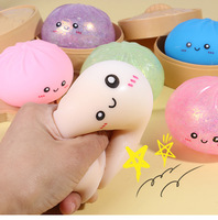 Jouet anti-stress licorne Baozi Dumpling en caoutchouc souple, best-seller transfrontalier, emballage en boîte