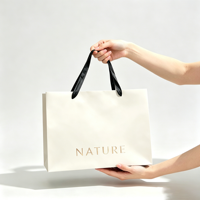 5 sacs cadeaux orange de grande capacité, adaptés pour les vêtements, le shopping, l'emballage de cadeaux, personnalisables avec logos