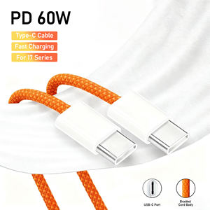 Cable USB C <span class=keywords><strong>de</strong></span> 30W 60W con Trenzado <span class=keywords><strong>de</strong></span> Nailon, Cable <span class=keywords><strong>de</strong></span> Carga Rápida Tipo C para <span class=keywords><strong>iPhone</strong></span> 17/17 Pro, para Samsung Note20 y Más - Product Image 4