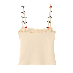 SHENZHU Nouvelle Collection Été 2026 – Gilet <span class=keywords><strong>Femme</strong></span> Sans Manches Col Rond Élastique Orné de Fleurs Style Corset Tendance et Élégant 5584448 - Product Image 2