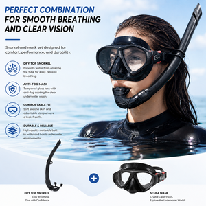 Ensemble de masque de plongée <span class=keywords><strong>pour</strong></span> enfants <span class=keywords><strong>pour</strong></span> la plongée en apnée sur les récifs, avec <span class=keywords><strong>tube</strong></span> flexible ondulé, directement de l'usine, faible MOQ, prix bas, accessoires flexibles - Product Image 6