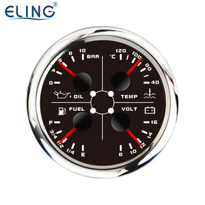 Eling 85mm (3 3/8 '') xe máy 4in1 mức nhiên liệu nhiệt độ nước áp suất dầu đo điện áp 12V với báo động cho UTV tàu RV - Product Image 2