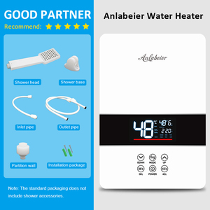 2026 220V 3000-6000W IPX4 Waterproof Touch Control App-Controlled Stainless Steel Heating Element LED Temperature Water Heater - Product Image 5