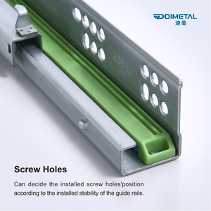 Dimetal 22 ''550mm 2 lần đẩy để mở Hidden Kính thiên văn đường ray mềm đóng undermount giấu Ngăn kéo trượt - Product Image 5