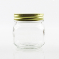 Customize Coconut Oil and Fruit Jam Use 250ml 8oz Unique Glass Jar with Screw Cap