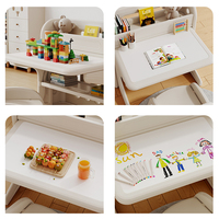 Muebles de plástico para guardería, escritorio y silla para niños pequeños, mesa y juego de muebles para niños