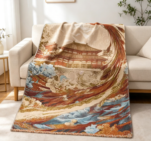 [Le Phénix reflète l'opulence du palais] Serviette de bain grande taille en gaze de coton jacquard écologique, artisanat du patrimoine culturel immatériel - Product Image 3