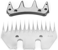 Nouvelle lame de cisaillement en acier inoxydable pour alpagas chèvres 9/13 dents lames de rechange de coupe-laine électrique droites/incurvées