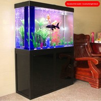 Aquarium avec pompes à eau 400L 1000L, rectangulaire, verre ultra-clair, luxe, filtre intelligent au fond, écran, aquarium pour poissons