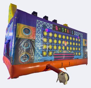 Structure gonflable Scène Principale, Château Gonflable Thème Festival de Musique avec Lumières LED, Structure Gonflable Disco DJ B-Stage - Product Image 2