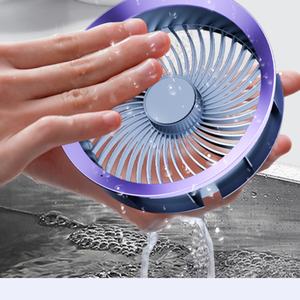 Mini ventilateur mural électrique rechargeable USB portable, batterie 4000 mAh, design suspendu réglable, camping, voiture, usage domestique, refroidissement d'usine - Product Image 6