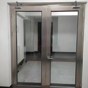 Porte en acier coupe-feu manuelle, style moderne, à <span class=keywords><strong>double</strong></span> battant, en bois massif et fer forgé, étanche, homologuée WH, pour sortie de secours sécurisée - Product Image 3
