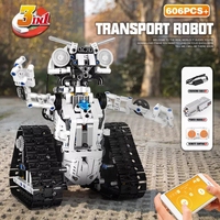 MOULD KING 15046 Blocs de construction pour enfants, jouets DIY, cadeau de Noël, robot Transbot télécommandé par application, blocs de construction