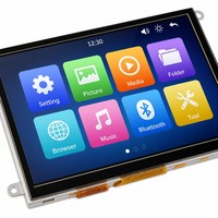 Keandalan Tinggi WVGA 800x480 7 Inci TFT LED Backlight DC 24V Bertenaga GS2107-WTBD Panel Sentuh Industri