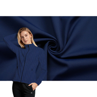 Tissu extensible tricoté double face brossé QIANYIDA 32G en polyester-spandex, 89 % polyester 11 % spandex, tissu épais pour vêtements de sport 360