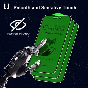 Factory Wholesale HD Clear Privacy Ceramics Film Unbreakable ESD Antiwater Anti-Oil Screen Protector For Iphone 13 14 15 Pro Max