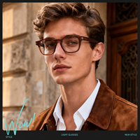 Lunettes optiques vintage carrées pour femmes, verres PC anti-lumière bleue, monture intégrale en acétate TR, charnière à ressort, pour prescription, OEM ODM