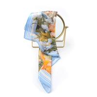 Paréo en soie vintage avec bordures artistiques-couverture multifonctionnelle pour plage/cocktail/bord de piscine