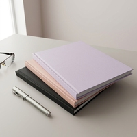 Cuaderno de Tapa Dura con Logotipo Personalizado, Tela de Lino, A5/A6, Cuadrado, con Espiral, Forrado, de Cuero PU, para Notas Escolares, Diario