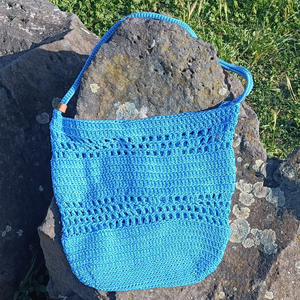 Sac à main en crochet Rende, taille moyenne 34x34 cm, style bohème, sac de plage, bandoulière - Product Image 1