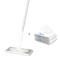 Balai anti-poussière électrostatique jetable à base EVA, manuel, avec manche extensible, léger (<2kg), pour nettoyage humide et sec des sols domestiques