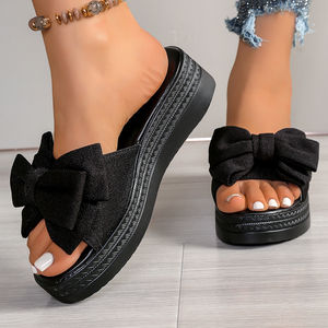 Nouvelles sandales compensées à plateforme pour femme, motif floral, grande taille, collection été 2025 - Product Image 3