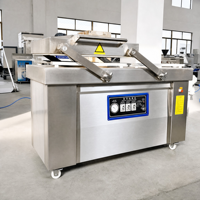Machine d'emballage sous vide industrielle à double chambre pour l'industrie alimentaire, idéale pour la viande et les fruits de mer