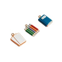 Pendentif YML&Brass pour sac d'école, cahier, crayon, ciseaux, ordinateur, mini papeterie de simulation, accessoires de bijoux DIY