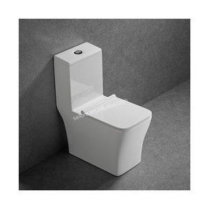 Carré Une Pièce Lavage Sans Monture Chasse Sanitaire Moderne Cuvette De Toilette Salle De Bains En Céramique Wc Toilette <span class=keywords><strong>Commode</strong></span> - Product Image 1