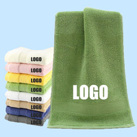Customized logo Barber Shop Beauty Salon Spa Head Towel Absorbent Hair-drying Home Use 35*75 White Green Gray Cotton BathTowels