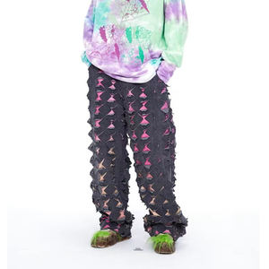 DiZNEW 2022 pantaloni larghi larghi in cotone stile esterno di alta qualità con fori pantaloni Cargo paracadute da uomo - Product Image 2