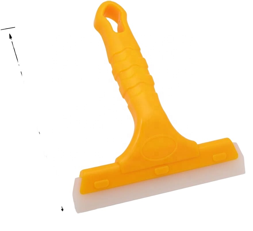 Резиновый скребок для виниловой пленки для очистки лобового стекла автомобиля, окон и стекла-2 силиконовых лезвия + противоскользящая ручка