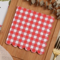 Serviettes de table carrées pliées en papier absorbant jetable 2 plis Airlaid en pâte de bois vierge colorée, gaufrées et imprimées au laser